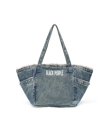 Denim Fringe Shoulder Bag